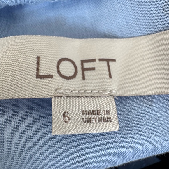 LOFT Light Blue Eyelet Shift Dress - Picture 12 of 15